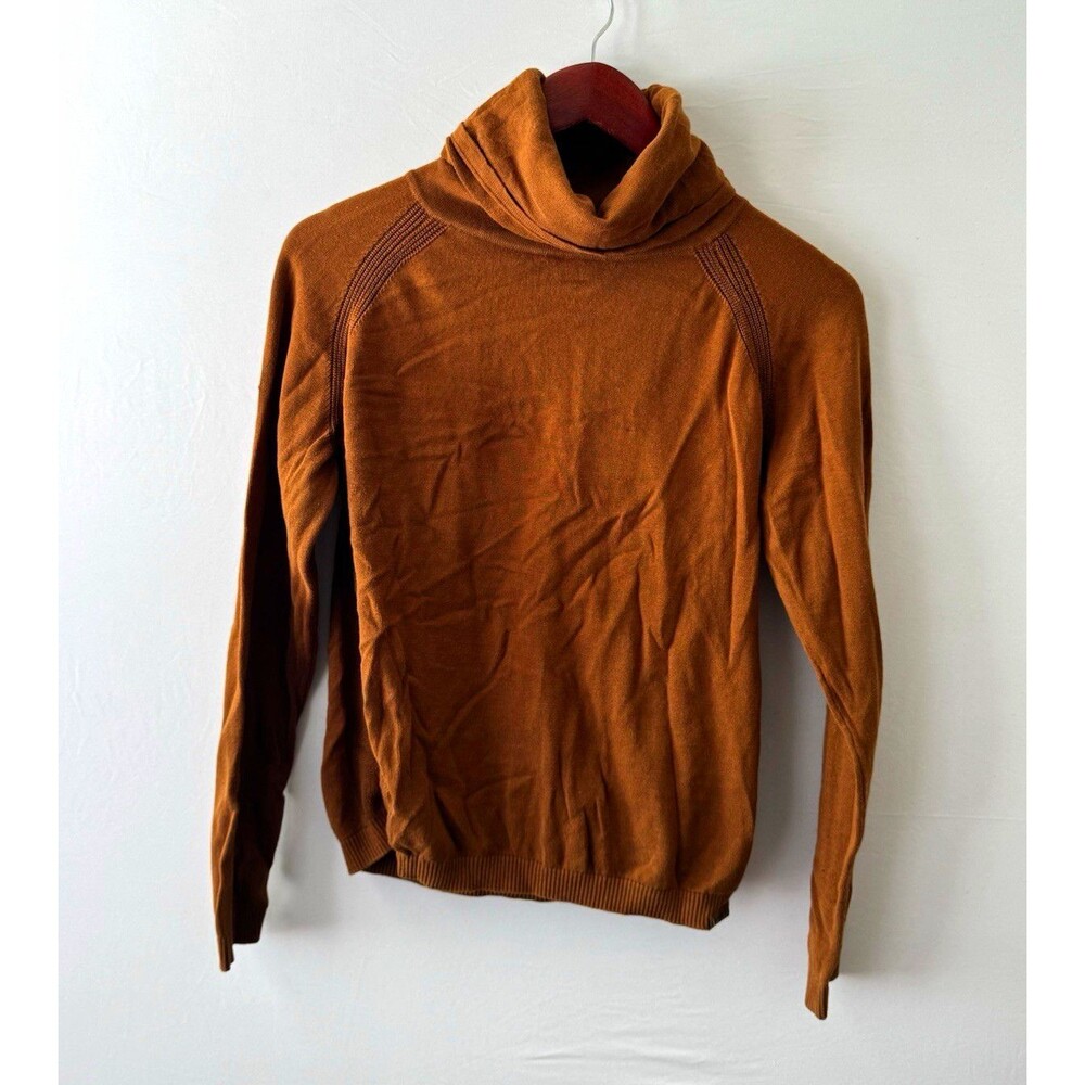 Ariat Brown Knit Cowl Neck Pullover Sweater Women’s S Supima Cotton Raglan